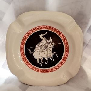 Vintage Hand Painted Greek Ashtray/ Coin Catcher.